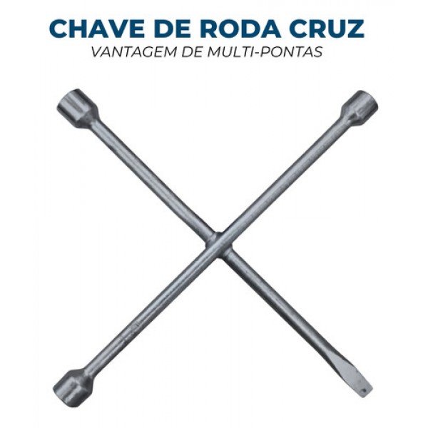 CHAVE DE RODA CRUZ 17/19X21 X ESPATULA - ANDORINHA CHAVE CRUZ AND.