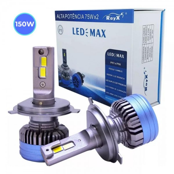 LAMPADA LED MAX 6000K 15000L H4 - RAY-X MAX